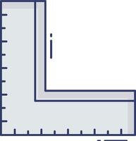 A ruler with a line on it vector