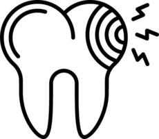 A tooth with a toothbrush on it vector