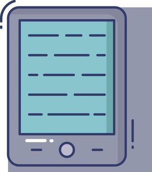 A tablet with a paper document on it vector