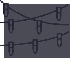 A string of lights on a black background vector