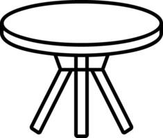 Table with legs and a round table vector