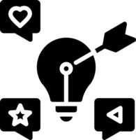 Light bulb with arrow and speech bubbles vector