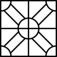 A square window with a cross pattern vector