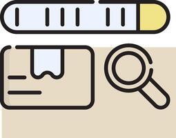 A thermometer, a magnifying glass and a card vector