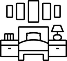 Bedroom illustration design vector