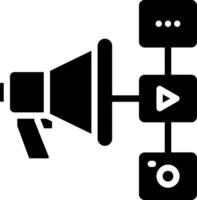 A megaphone and a player icon vector