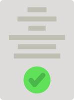 A green tick mark on a white background vector