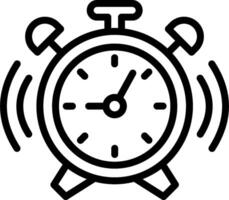 An alarm clock with a white background vector