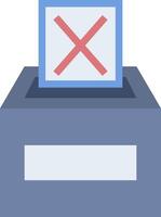 A box with a cross in it and a check mark vector