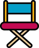Director chair icon vector