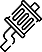 A black and white image of a car engine vector