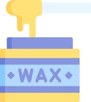 Wax jar with a spoon and a jar of wax vector