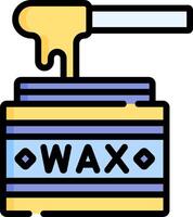Wax icon with a brush and a jar vector