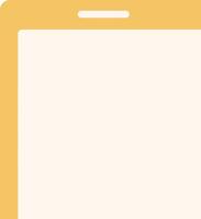 A yellow clipboard with a blank page on it vector