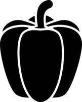 A black and white pepper icon on a white background vector