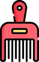 A comb icon on a white background vector