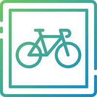 A bicycle icon in a square frame vector