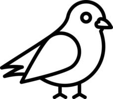 A black and white drawing of a bird vector