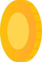 A yellow coin with a white background vector