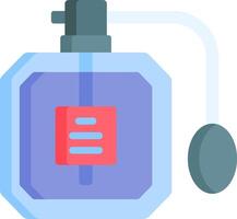 A perfume bottle with a red label vector
