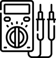 An electronic device with a plug and a wire vector