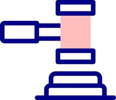 A judge's gavel icon vector