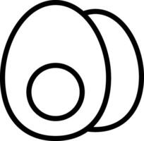 An egg with a white outline on a white background vector