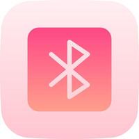 Bluetooth icon on a pink background vector
