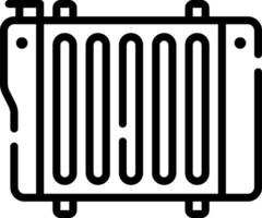 A black and white image of a radiator vector