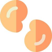 Two kidney shaped objects on a white background vector