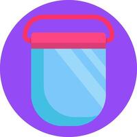 A jar with a lid on a purple background vector