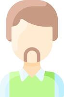 A man with a beard and mustache avatar vector