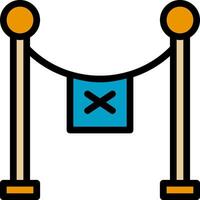 A blue flag with an x on it vector