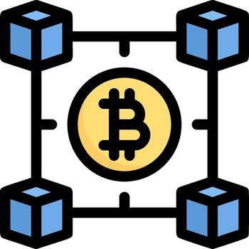 Bitcoin mining cloud mining vector