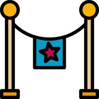 A star flag hanging from a pole vector