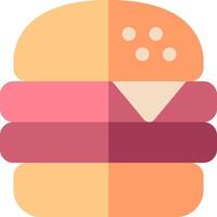 A hamburger with a slice of cheese on it vector