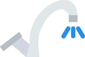 A faucet with a blue arrow pointing to it vector