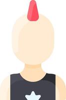 A man with a mohawk and a star on his head vector