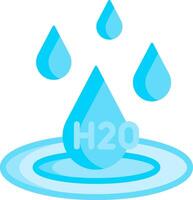 Water h20 logo with drops vector