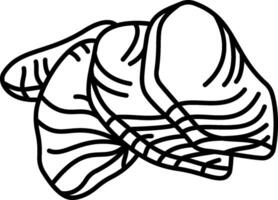 A black and white drawing of a pair of shoes vector