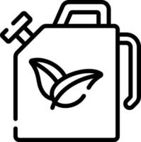 A jerry can with a leaf on it vector