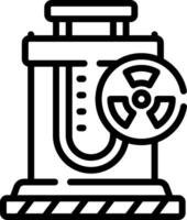 A black and white drawing of a machine vector