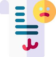 A sad face icon with a text that says, 'i'm sorry' vector