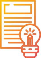 A light bulb and paper with a note vector