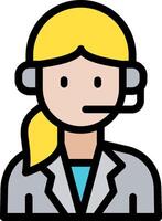 Call center agent icon vector