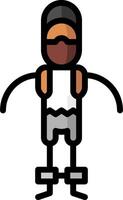 A cartoon man with a skateboard and a helmet vector