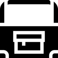A black and white image of a suitcase vector