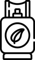 A black and white image of a gas can vector