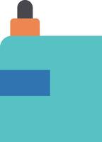A blue and orange bottle with a cap vector