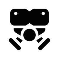 gas mask icon. glyph icon for your website, mobile, presentation, and logo design. vector